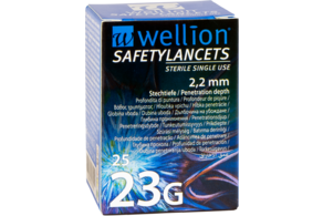 Wellion SafetyLancets 23G, 25 Stück, A-Nr.: 4091229 - 01