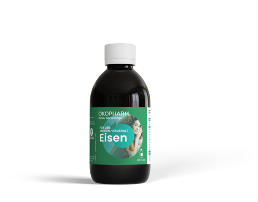 Sie sehen eine Packung Ökopharm44® Eisen Wirkkomplex Saft 300 mL, 300 Milliliter, Produktbild: 02 Ökopharm44® Eisen Wirkkomplex Saft 300 mL, 300 Milliliter, A-Nr.: 4275857 - 02