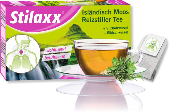 Sie sehen eine Packung STILAXX REIZSTILLER TEE, 20 Stück, Produktbild: 01 STILAXX REIZSTILLER TEE, 20 Stück, A-Nr.: 4829936 - 01