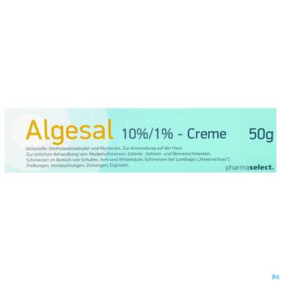 Sie sehen eine Packung ALGESAL CR, 50 Gramm, Produktbild: 01 ALGESAL CR, 50 Gramm, A-Nr.: 1321195 - 01