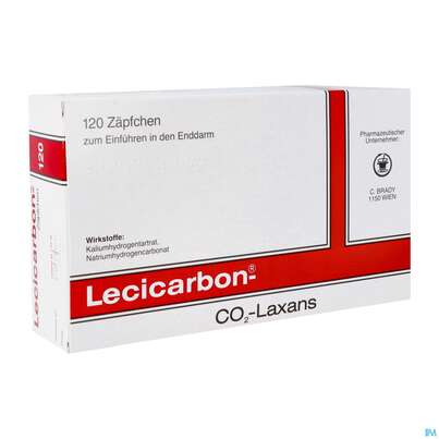 Sie sehen eine Packung Lecicarbon Zaepfchen 120st, Produktbild: 02 Lecicarbon Zaepfchen 120st, A-Nr.: 1263581 - 02