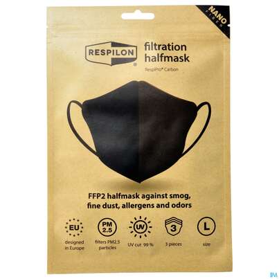 Sie sehen eine Packung SCHUTZMSK FFP2 RESPIPRO L, 3 Stück, Produktbild: 01 SCHUTZMSK FFP2 RESPIPRO L, 3 Stück, A-Nr.: 5378766 - 01