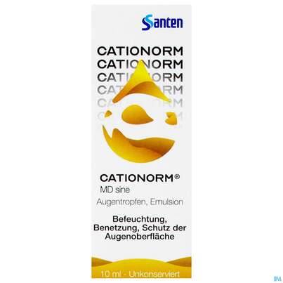 Sie sehen eine Packung CATIONORM MD SINE AU-TR, 10 Milliliter, Produktbild: 01 CATIONORM MD SINE AU-TR, 10 Milliliter, A-Nr.: 4839923 - 01