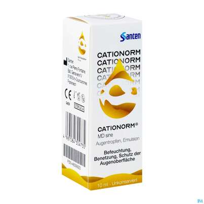Sie sehen eine Packung CATIONORM MD SINE AU-TR, 10 Milliliter, Produktbild: 02 CATIONORM MD SINE AU-TR, 10 Milliliter, A-Nr.: 4839923 - 02