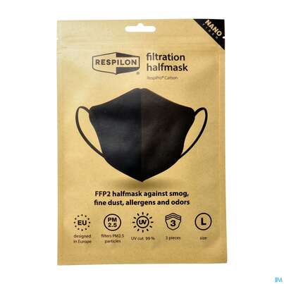 Sie sehen eine Packung SCHUTZMSK FFP2 RESPIPRO L, 3 Stück, Produktbild: 02 SCHUTZMSK FFP2 RESPIPRO L, 3 Stück, A-Nr.: 5378766 - 02