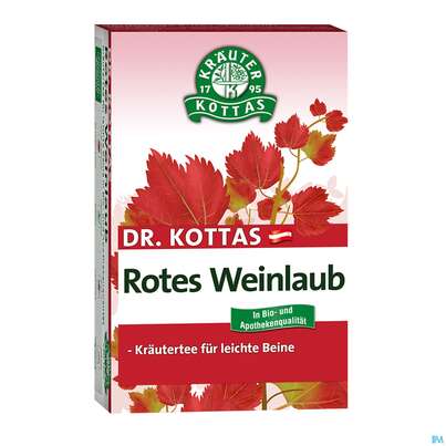 Sie sehen eine Packung Dr. Kottas Rotes Weinlaub, 20 Stück, Produktbild: 01 Dr. Kottas Rotes Weinlaub, 20 Stück, A-Nr.: 3886352 - 01
