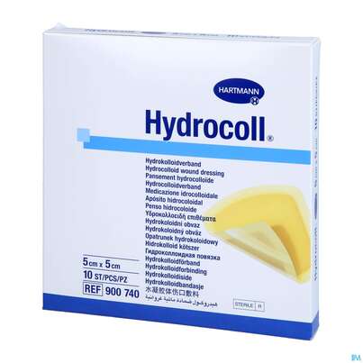 Sie sehen eine Packung Wundverband Hydrocoll 5x 5cm 10st, Produktbild: 03 Wundverband Hydrocoll 5x 5cm 10st, A-Nr.: 2665399 - 03