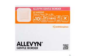 Wundauflagen Allevyn Gentle Border Haftend +silikonkleber 7,5x 7,5cm -smith 10st, A-Nr.: 3748070 - 01