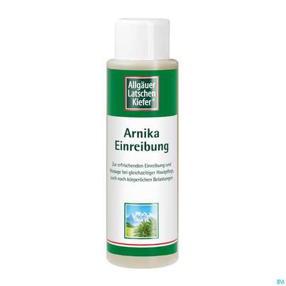 Sie sehen eine Packung Allgäuer Latschenkiefer Arnika Einreibung 250ml, Produktbild: 01 Allgäuer Latschenkiefer Arnika Einreibung 250ml, A-Nr.: 2835909 - 01
