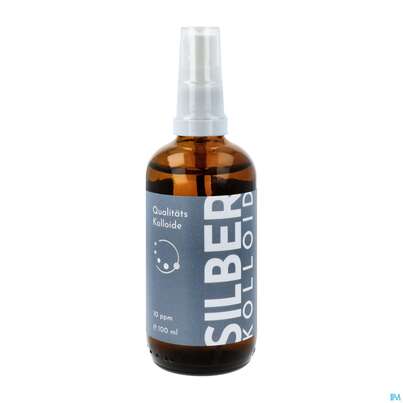 Sie sehen eine Packung Silber/a Kolloid A/10ppm Qualitaetskolloid Spray 100ml, Produktbild: 02 Silber/a Kolloid A/10ppm Qualitaetskolloid Spray 100ml, A-Nr.: 4335157 - 02