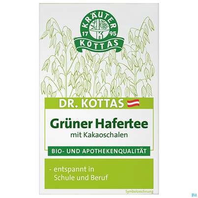 Sie sehen eine Packung Dr. Kottas Grüner Hafertee, 20 Stück, Produktbild: 02 Dr. Kottas Grüner Hafertee, 20 Stück, A-Nr.: 3886470 - 02