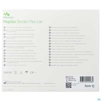 Sie sehen eine Packung Wundverband Mepilex Silikon Lite 15x 15cm 5st, Produktbild: 03 Wundverband Mepilex Silikon Lite 15x 15cm 5st, A-Nr.: 2829932 - 03