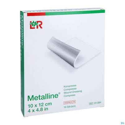 Kompressen Metalline-lohmann Entkeimt 10x 12cm 10st, A-Nr.: 0191477 - 05