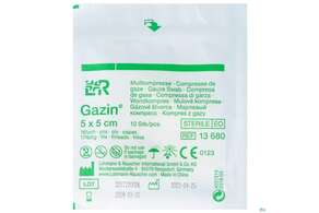 Mullkompressen Gazin Baumw.17faedig Steril 16fach 5x 5cm 10st, A-Nr.: 2570109 - 01