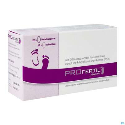 Sie sehen eine Packung PROFERTIL FEMALE MONATSPK, 56 Stück, Produktbild: 02 PROFERTIL FEMALE MONATSPK, 56 Stück, A-Nr.: 3853507 - 02