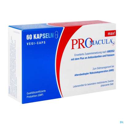 Sie sehen eine Packung PROMACULA MAX KPS, 60 Stück, Produktbild: 02 PROMACULA MAX KPS, 60 Stück, A-Nr.: 2834844 - 02