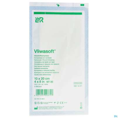Sie sehen eine Packung VLIESK VLIWAS.4F ST 10X20, 2 Stück, Produktbild: 01 VLIESK VLIWAS.4F ST 10X20, 2 Stück, A-Nr.: 1016960 - 01