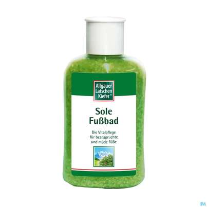 Sie sehen eine Packung Allgäuer Latschenkiefer Sole Fußbad 350g, Produktbild: 01 Allgäuer Latschenkiefer Sole Fußbad 350g, A-Nr.: 3010789 - 01