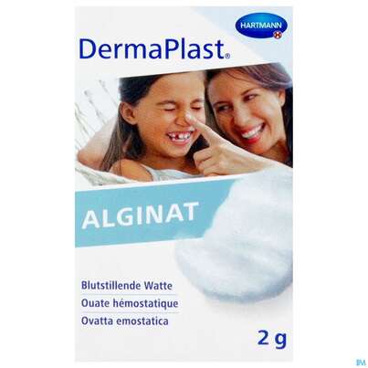 Sie sehen eine Packung DERMAPLAST ALGINAT WATTE 2G, 1 Stück, Produktbild: 01 DERMAPLAST ALGINAT WATTE 2G, 1 Stück, A-Nr.: 4337222 - 01