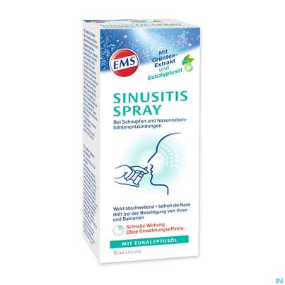 Sie sehen eine Packung EMS NA-SPRAY SINUSITIS +EUK, 15 Milliliter, Produktbild: 03 EMS NA-SPRAY SINUSITIS +EUK, 15 Milliliter, A-Nr.: 4535867 - 03
