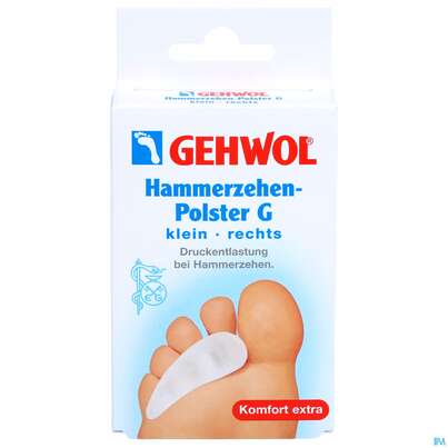 Sie sehen eine Packung Gehwol Hammerzehenpolster/g Klein Rechts Nr 64166 1st, Produktbild: 01 Gehwol Hammerzehenpolster/g Klein Rechts Nr 64166 1st, A-Nr.: 1880345 - 01