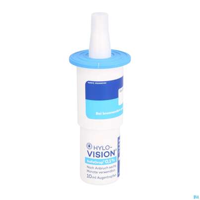 Sie sehen eine Packung Augentropfen Hylo-vision Safe Drop 0,1% 10ml, Produktbild: 06 Augentropfen Hylo-vision Safe Drop 0,1% 10ml, A-Nr.: 4118997 - 06