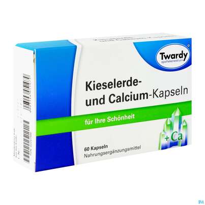 Sie sehen eine Packung Kieselerde +calcium Kapseln-twardy 60st, Produktbild: 02 Kieselerde +calcium Kapseln-twardy 60st, A-Nr.: 1489919 - 02