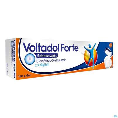 Sie sehen eine Packung Voltadol Forte Schmerzgel 150g, 150 Gramm, Produktbild: 02 Voltadol Forte Schmerzgel 150g, 150 Gramm, A-Nr.: 4208364 - 02