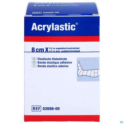 Sie sehen eine Packung Acrylastic 2,5mx 8cm Nr 269800 1st, Produktbild: 01 Acrylastic 2,5mx 8cm Nr 269800 1st, A-Nr.: 2682245 - 01