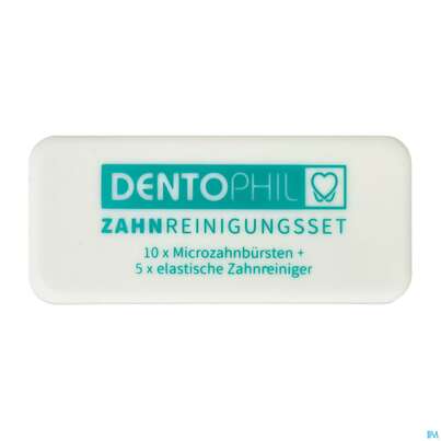 Sie sehen eine Packung Dentophil Zahnreinigungsset Microzahnbuersten 10 Zahnreiniger 5 15st, Produktbild: 02 Dentophil Zahnreinigungsset Microzahnbuersten 10 Zahnreiniger 5 15st, A-Nr.: 4798472 - 02