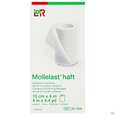 Sie sehen eine Packung Fixierbinden Mollelast Haft Weiss 4mx 10cm 1st, Produktbild: 01 Fixierbinden Mollelast Haft Weiss 4mx 10cm 1st, A-Nr.: 1767672 - 01