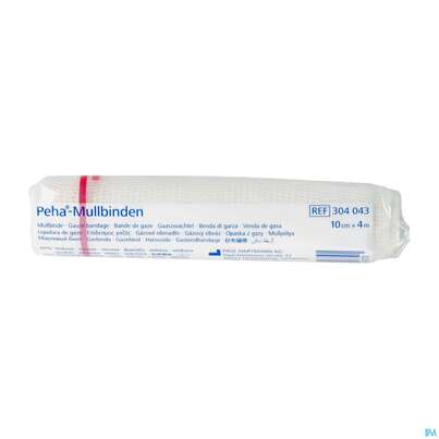 Sie sehen eine Packung Mullbinden Peha Zellw/baumw Festkantig 20fadig 4mx 10cm 1st, Produktbild: 02 Mullbinden Peha Zellw/baumw Festkantig 20fadig 4mx 10cm 1st, A-Nr.: 4174458 - 02