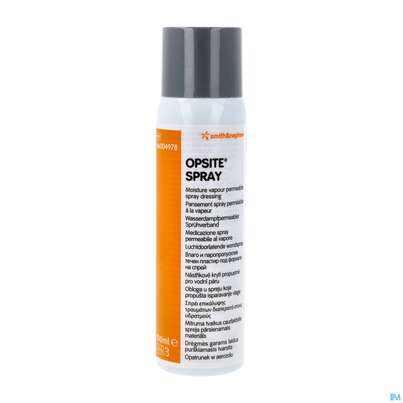 Sie sehen eine Packung Opsite Spray Fl. Pflaster 100ml 1st, Produktbild: 02 Opsite Spray Fl. Pflaster 100ml 1st, A-Nr.: 0153005 - 02