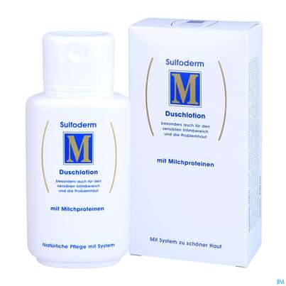 Sie sehen eine Packung Sulfoderm/m Duschlotion 200ml, Produktbild: 04 Sulfoderm/m Duschlotion 200ml, A-Nr.: 2698861 - 04
