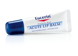 Sie sehen eine Packung Eucerin Acute Lip Balm, 10 Milliliter, Produktbild: 01 Eucerin Acute Lip Balm, 10 Milliliter, A-Nr.: 3063047 - 01