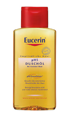 Sie sehen eine Packung Eucerin pH5 Duschöl, 200 Milliliter, Produktbild: 01 Eucerin pH5 Duschöl, 200 Milliliter, A-Nr.: 1673126 - 01