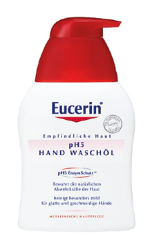 Sie sehen eine Packung Eucerin pH5 Hand Wasch-Öl, 250 Milliliter, Produktbild: 01 Eucerin pH5 Hand Wasch-Öl, 250 Milliliter, A-Nr.: 3040342 - 01