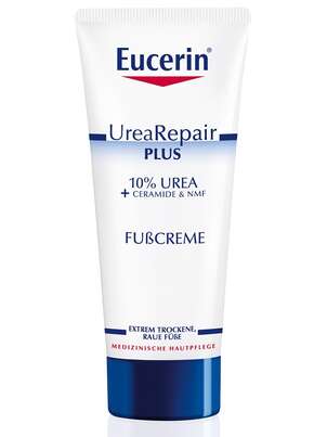 Sie sehen eine Packung Eucerin Repair Fußcreme 10% Urea, 100 Milliliter, Produktbild: 01 Eucerin Repair Fußcreme 10% Urea, 100 Milliliter, A-Nr.: 2596882 - 01