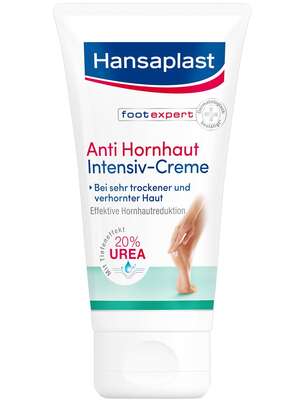 Sie sehen eine Packung Hansaplast Anti Hornhaut Intensiv- Creme 20% Urea, 75 Milliliter, Produktbild: 01 Hansaplast Anti Hornhaut Intensiv- Creme 20% Urea, 75 Milliliter, A-Nr.: 3938913 - 01