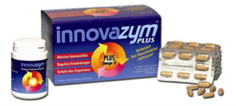 Sie sehen eine Packung INNOVAZYM PLUS - Enzyme, Vitamine & Omega3, 1 Stück, Produktbild: 01 INNOVAZYM PLUS - Enzyme, Vitamine & Omega3, 1 Stück, A-Nr.: 3064704 - 01