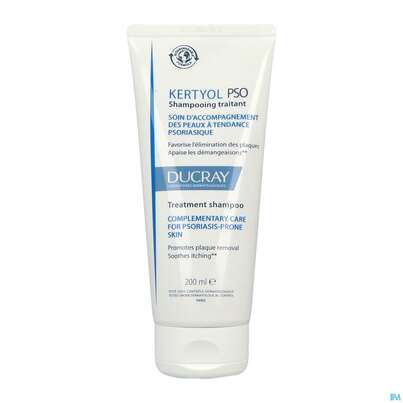 Sie sehen eine Packung Shampoon Ducray Kertyol P.s.o. 200ml, Produktbild: 03 Shampoon Ducray Kertyol P.s.o. 200ml, A-Nr.: 5596919 - 03