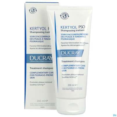 Sie sehen eine Packung Shampoon Ducray Kertyol P.s.o. 200ml, Produktbild: 05 Shampoon Ducray Kertyol P.s.o. 200ml, A-Nr.: 5596919 - 05