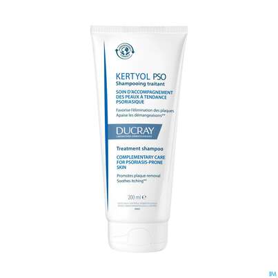 Sie sehen eine Packung Shampoon Ducray Kertyol P.s.o. 200ml, Produktbild: 07 Shampoon Ducray Kertyol P.s.o. 200ml, A-Nr.: 5596919 - 07