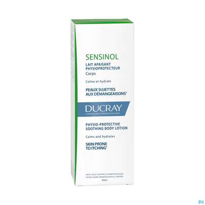 Sie sehen eine Packung Ducray Sensinol Beruhigende Körpermilch 200ml, Produktbild: 04 Ducray Sensinol Beruhigende Körpermilch 200ml, A-Nr.: 4371791 - 04