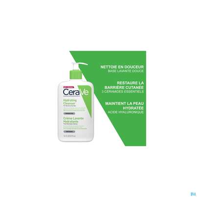Sie sehen eine Packung CeraVe Feuchtigkeitsspendende Reinigungslotion, 473 Milliliter, Produktbild: 11 CeraVe Feuchtigkeitsspendende Reinigungslotion, 473 Milliliter, A-Nr.: 4802050 - 11