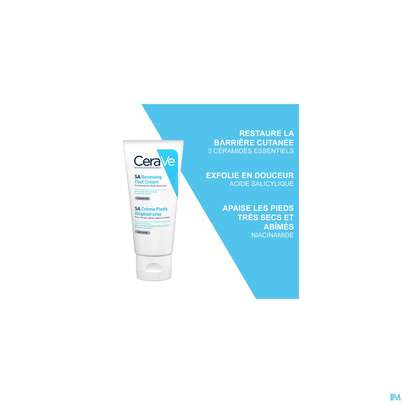 Sie sehen eine Packung CeraVe SA Regenerierende Fußcreme, 88 Milliliter, Produktbild: 20 CeraVe SA Regenerierende Fußcreme, 88 Milliliter, A-Nr.: 4801843 - 20