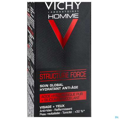 Sie sehen eine Packung Vichy Homme Structure Force Gesichtspflege, 50 Milliliter, Produktbild: 05 Vichy Homme Structure Force Gesichtspflege, 50 Milliliter, A-Nr.: 5054348 - 05