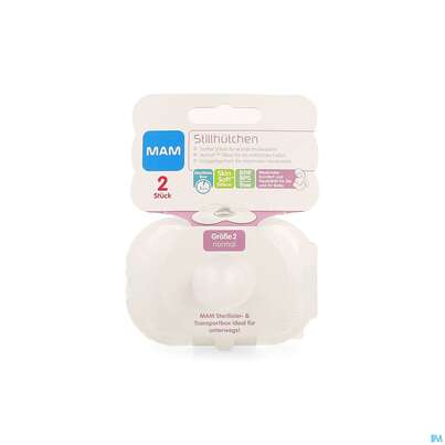 Sie sehen eine Packung Mam Care Stillhuetchen Large 2st, Produktbild: 02 Mam Care Stillhuetchen Large 2st, A-Nr.: 3754219 - 02
