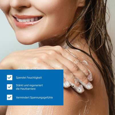 Sie sehen eine Packung PHYSIOGEL® Daily Moisture Therapy Dusch-Creme, Produktbild: 02 PHYSIOGEL® Daily Moisture Therapy Dusch-Creme, A-Nr.: 3867076 - 02
