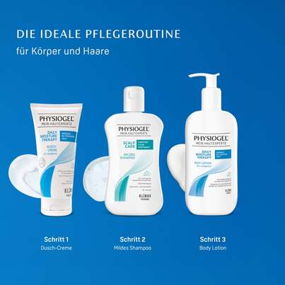 Sie sehen eine Packung PHYSIOGEL® Daily Moisture Therapy Dusch-Creme, Produktbild: 05 PHYSIOGEL® Daily Moisture Therapy Dusch-Creme, A-Nr.: 3867076 - 05